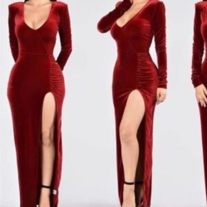 RED Velvet long dress🔥